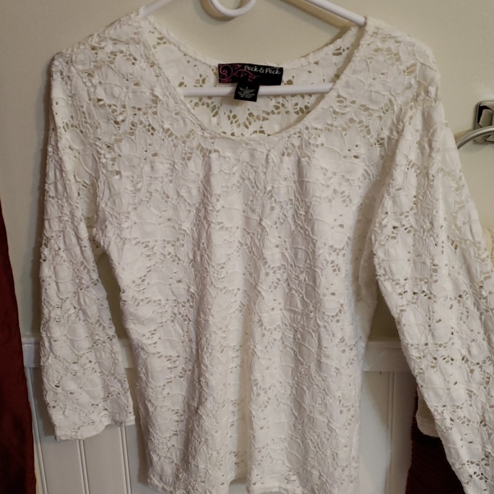 White lacy shirt